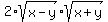 2%2Asqrt%28x-y%29%2Asqrt%28x%2By%29%29