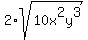 2%2Asqrt+%2810x%5E2y%5E3%29