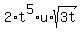 2%2At%5E5%2Au%2Asqrt%283t%29