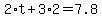 2%2At+%2B+3%2A2+=+7.8