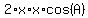 2%2Ax%2Ax%2Acos%28A%29