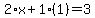 2%2Ax%2B1%281%29=3
