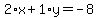 2%2Ax%2B1%2Ay=-8