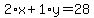 2%2Ax%2B1%2Ay=28