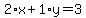 2%2Ax%2B1%2Ay=3