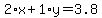 2%2Ax%2B1%2Ay=3.8