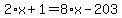 2%2Ax%2B1=8%2Ax-203