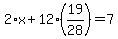2%2Ax%2B12%2819%2F28%29=7