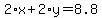 2%2Ax%2B2%2Ay=8.8