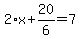2%2Ax%2B20%2F6=7