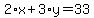 2%2Ax%2B3%2Ay=33