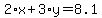 2%2Ax%2B3%2Ay=8.1