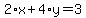 2%2Ax%2B4%2Ay=3