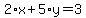 2%2Ax%2B5%2Ay=3