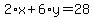 2%2Ax%2B6%2Ay=28