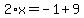 2%2Ax=-1%2B9
