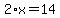 2%2Ax=14
