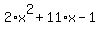 2%2Ax%5E2%2B11%2Ax-1