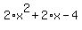 2%2Ax%5E2%2B2%2Ax-4