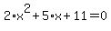 2%2Ax%5E2%2B5%2Ax%2B11=0