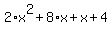 2%2Ax%5E2%2B8%2Ax%2Bx%2B4