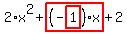 2%2Ax%5E2%2Bhighlight_red%28+%28-highlight_red%28+1+%29%29%2Ax+%29%2B2