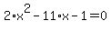2%2Ax%5E2-11%2Ax-1=0