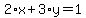 2%2Ax+%2B+3%2Ay+=+1
