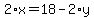 2%2Ax+=+18+-+2%2Ay