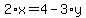 2%2Ax+=+4+-+3%2Ay