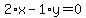 2%2Ax-1%2Ay=0