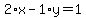 2%2Ax-1%2Ay=1