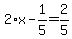 2%2Ax-1%2F5=2%2F5