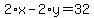 2%2Ax-2%2Ay=32
