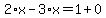 2%2Ax-3%2Ax=1%2B0