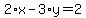 2%2Ax-3%2Ay=2