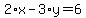 2%2Ax-3%2Ay=6
