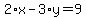 2%2Ax-3%2Ay=9