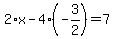 2%2Ax-4%28-3%2F2%29=7
