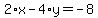 2%2Ax-4%2Ay=-8