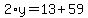 2%2Ay=13%2B59