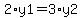 2%2Ay1=3%2Ay2