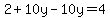 2%2B10y-10y=4