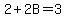 2%2B2B=3