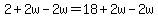 2%2B2w-2w=18%2B2w-2w