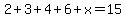2%2B3%2B4%2B6%2Bx=15