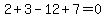 2%2B3-12%2B7+=+0