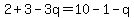 2%2B3-3q+=+10-1-q