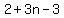 2%2B3n-3