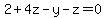 2%2B4z-y-z=0